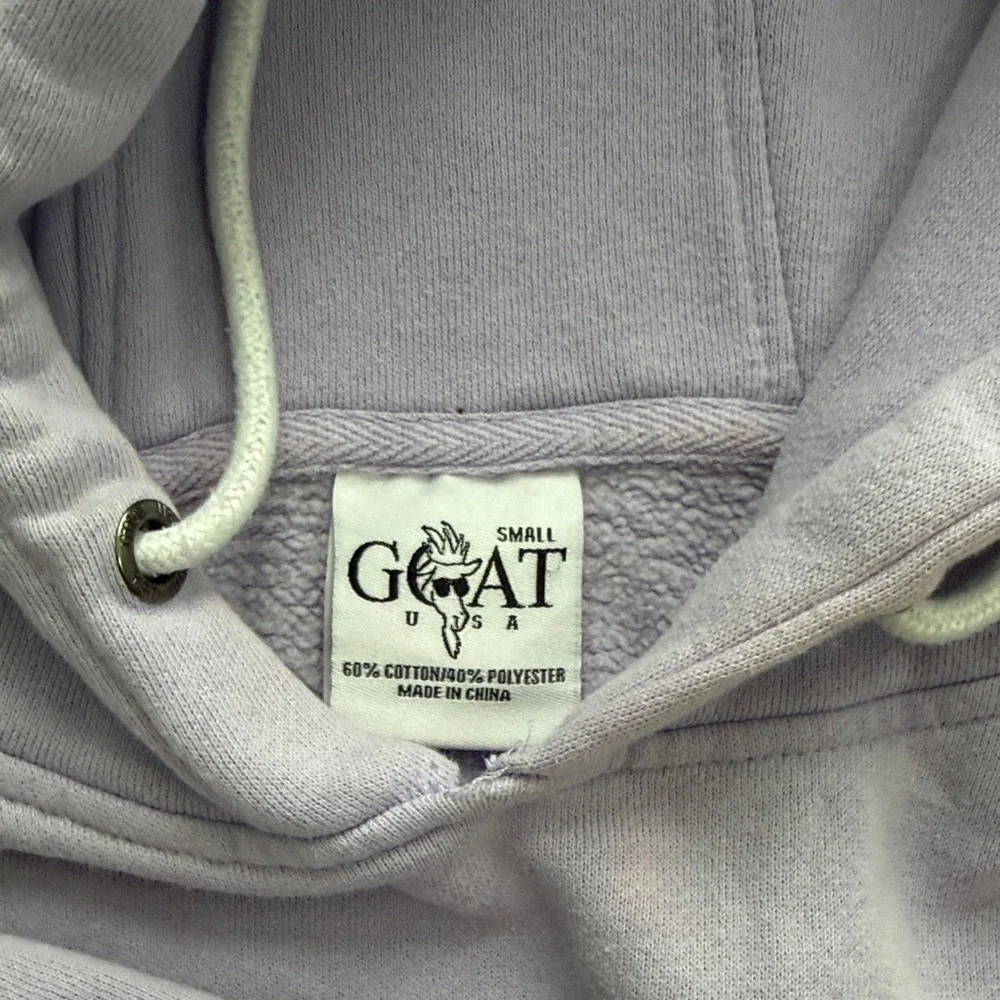 Lilac Embroidered Goat Pullover Hoodie for Women